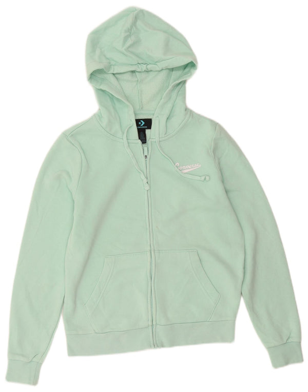 Converse Damen Zip Hoodie Pullover UK 10 Small Türkis Baumwolle
