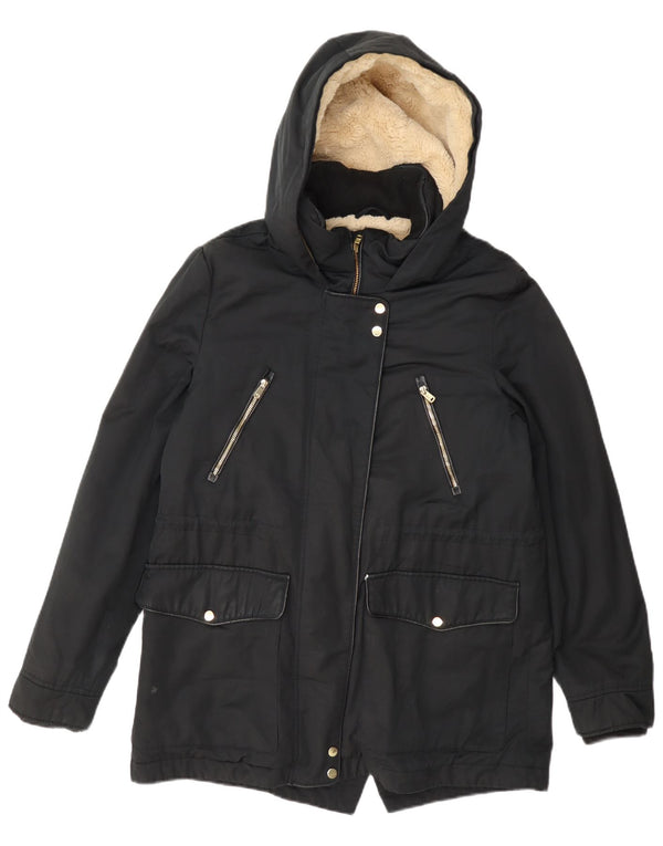 Zara Damen-Parka mit Kapuze, Gr. 10, Größe S, Schwarz
