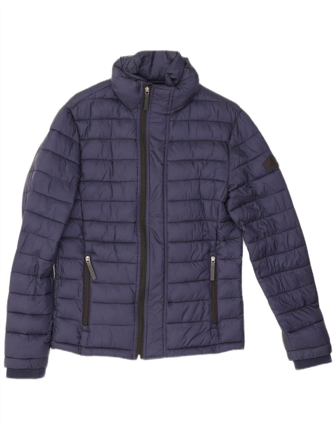Superdry Herren Wattierte Jacke UK 36 Small Marineblaues Nylon
