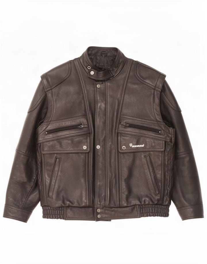 Harro Herren Lederjacke IT 52 XL Schwarz