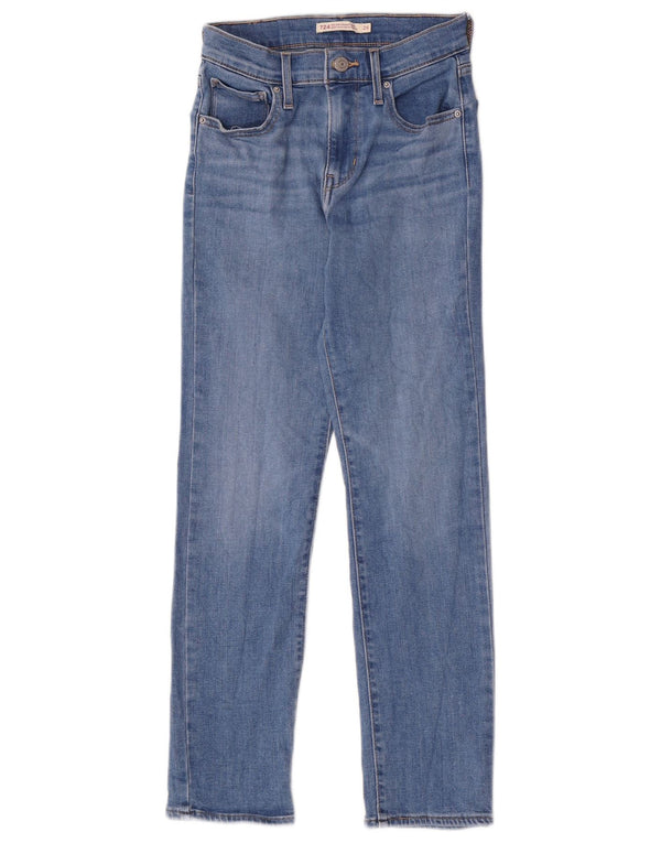 Levi's Damen 724 High Rise Straight Jeans W24 L26 Blaue Baumwolle