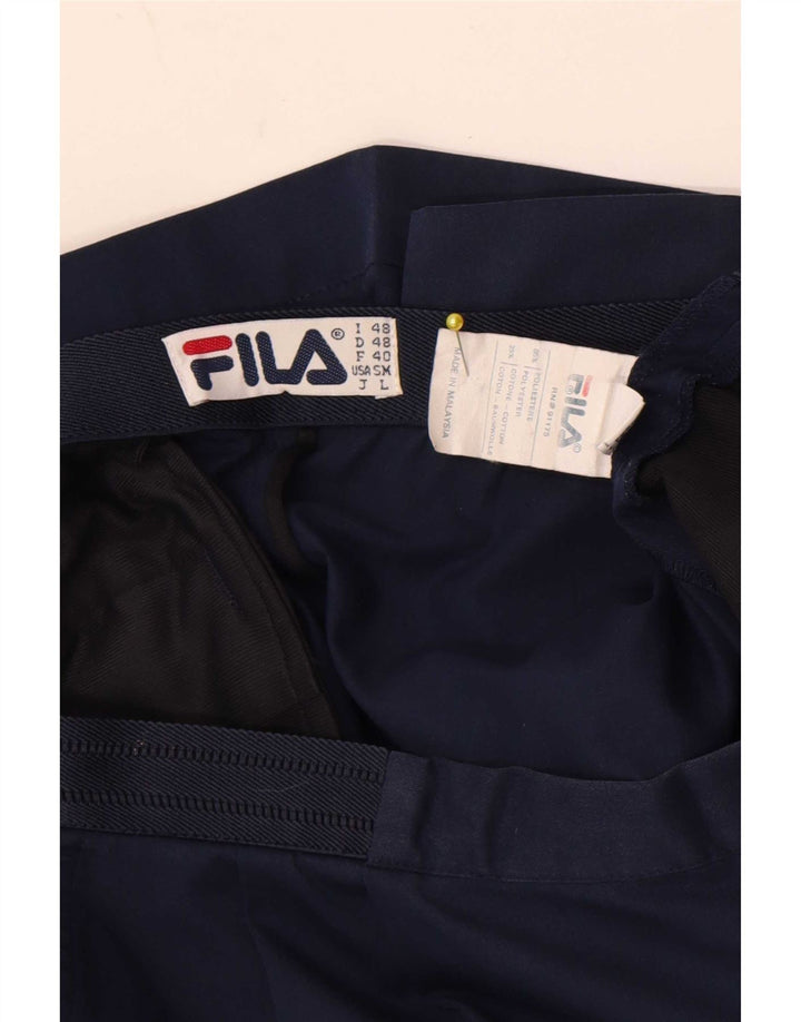 Fila Herren Pegged Chino Shorts IT 48 Medium W32 Marineblaues Polyester