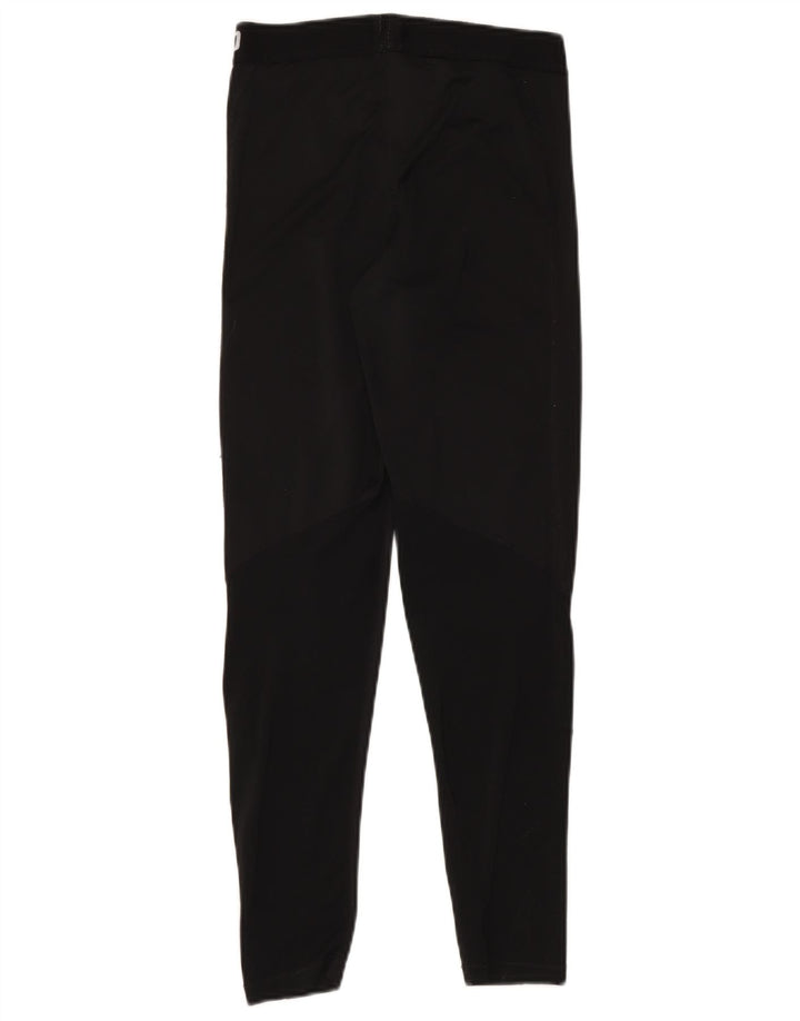 Nike Damen Dri Fit Graphic Leggings UK 14 Medium Schwarz