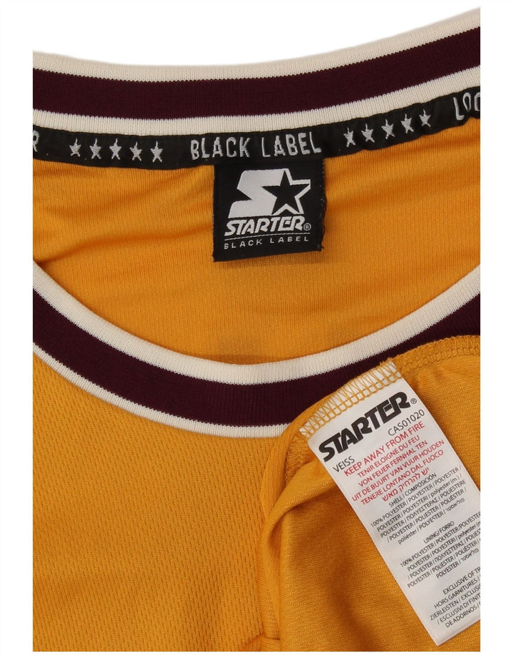Starter Herren-Weste mit Grafik, mittelgelbes Farbblock-Polyester