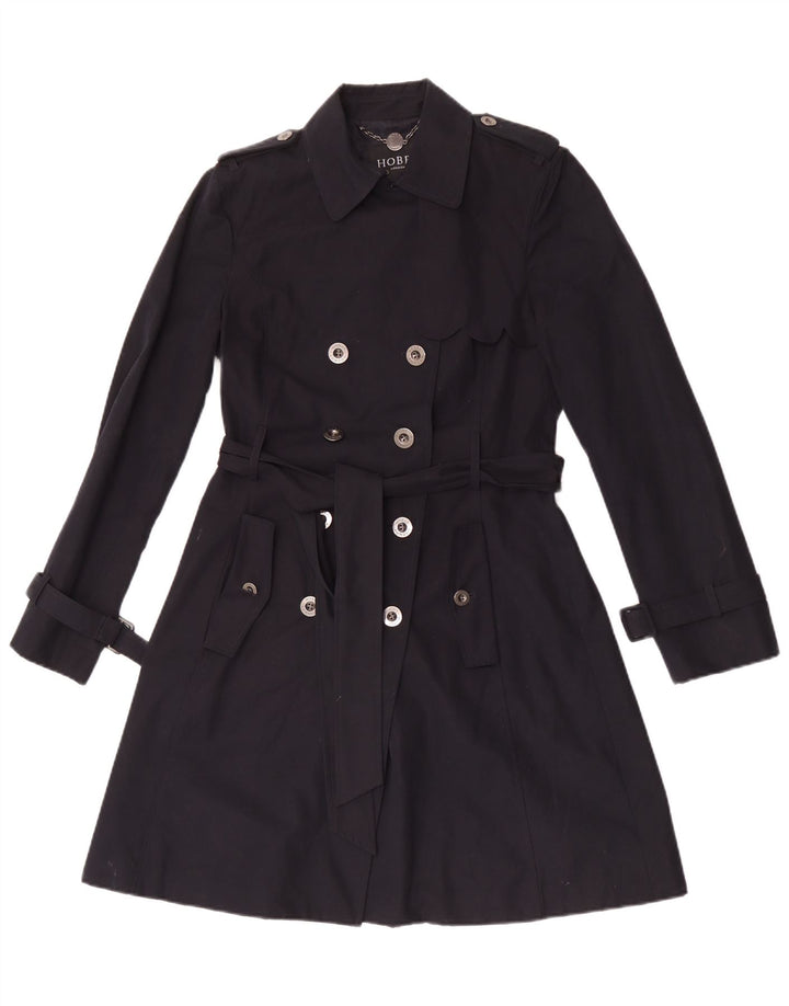 Hobbs Damen Trenchcoat UK 8 Small Marineblau Polyester