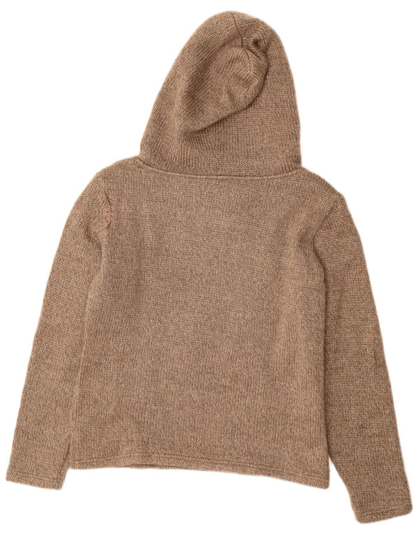 Vintage Herren Kapuzenpullover Pullover Größe 40 Medium Beige Acryl