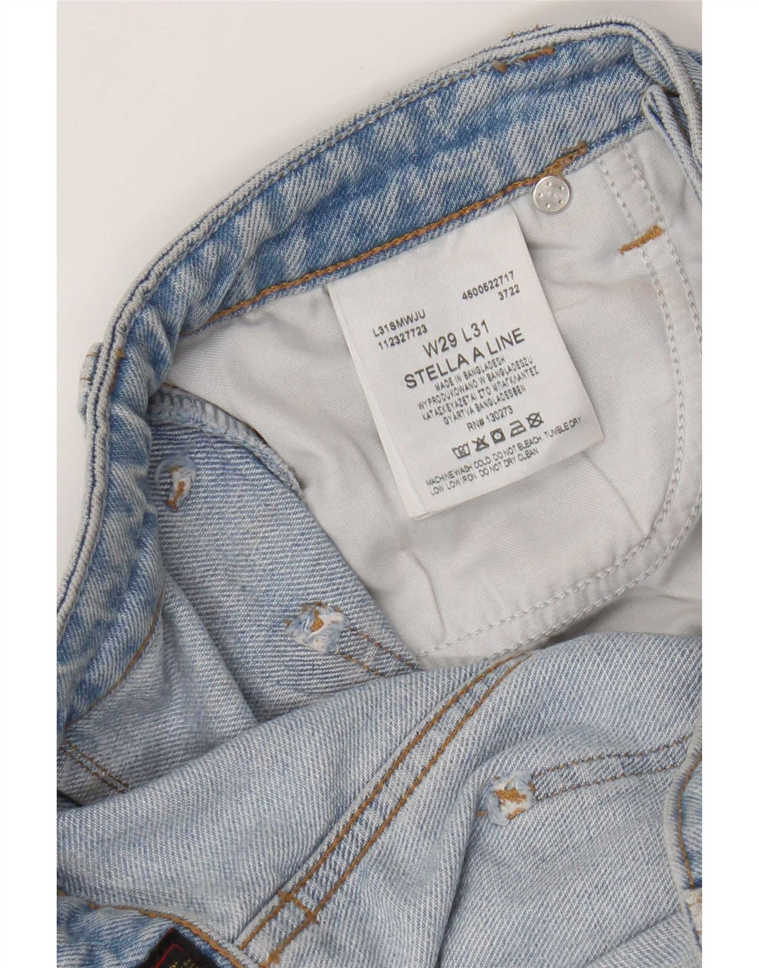 Lee Damen Stella Wide Leg Jeans W29 L31 Blaue Baumwolle
