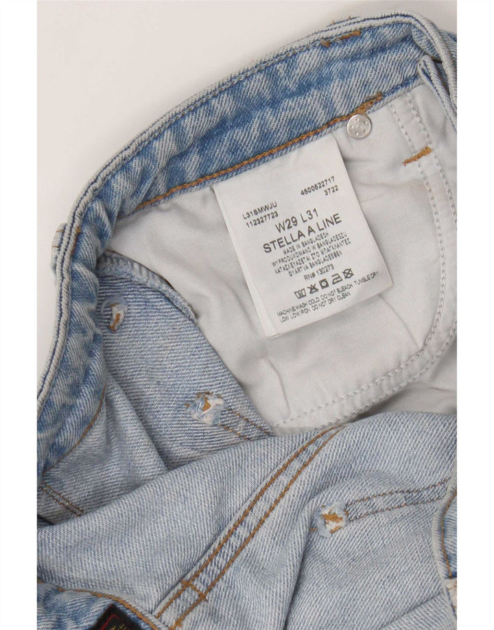 Lee Damen Stella Wide Leg Jeans W29 L31 Blaue Baumwolle
