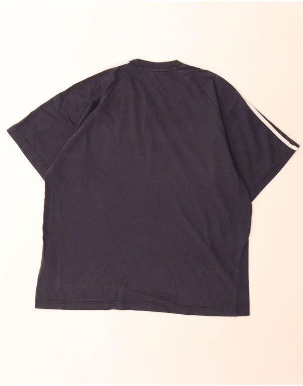 Adidas Herren T-Shirt Top Large Marineblau Baumwolle