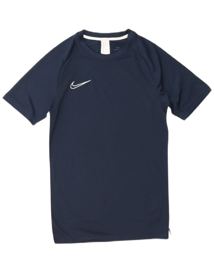 Nike Herren Dri Fit T-Shirt Top Small Marineblau Polyester