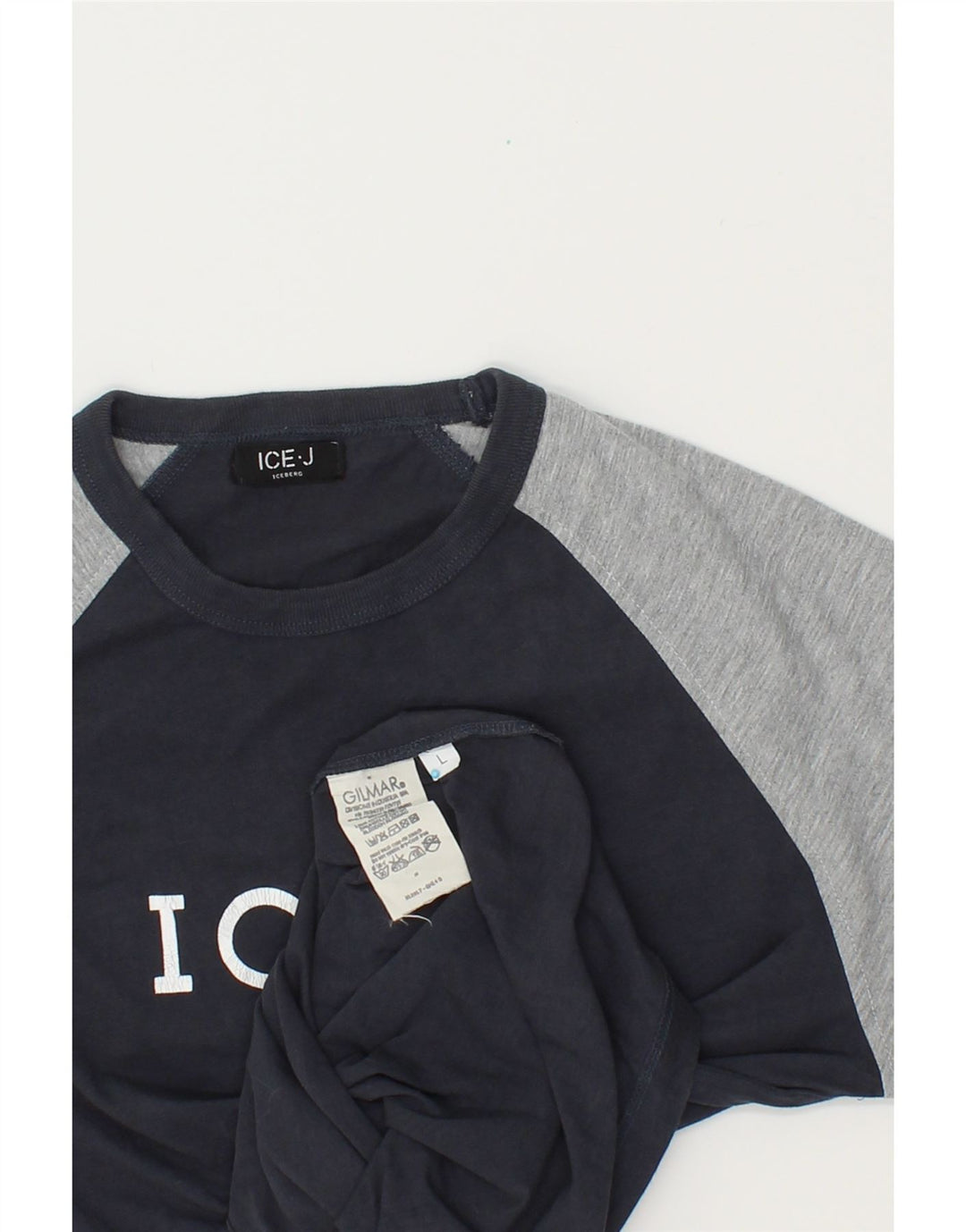ICEBERG Boys Graphic Top Long Sleeve 11-12 Years Large Navy Blue Vintage Iceberg and Second-Hand Iceberg from Messina Hembry 