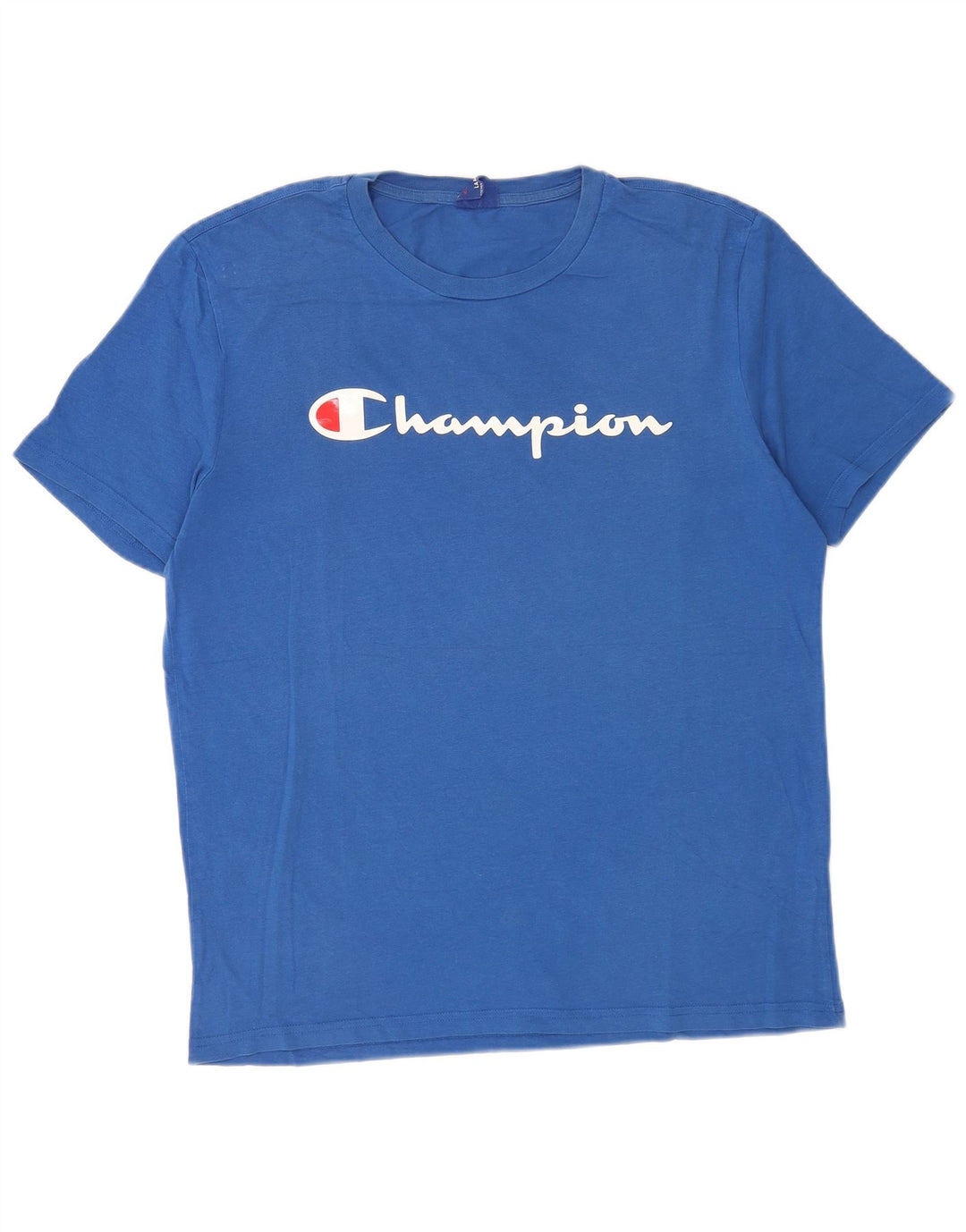 Champion Herren T-Shirt mit Grafik, Größe L, Blau