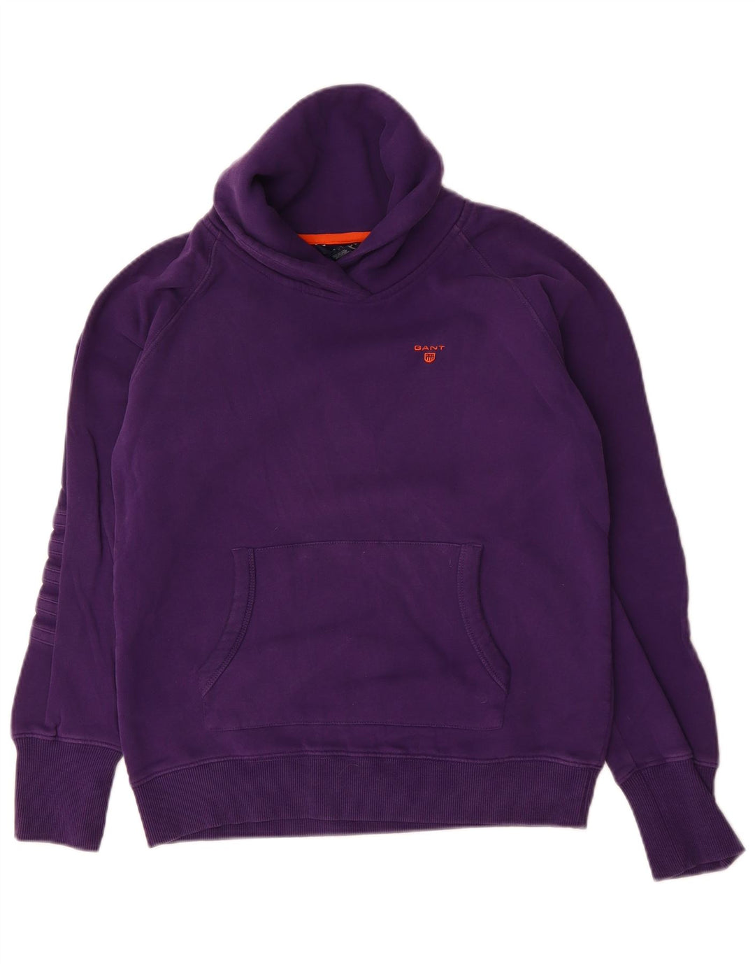 GANT Damen-Sweatshirt mit Schalkragen, UK 14, mittelviolette Baumwolle