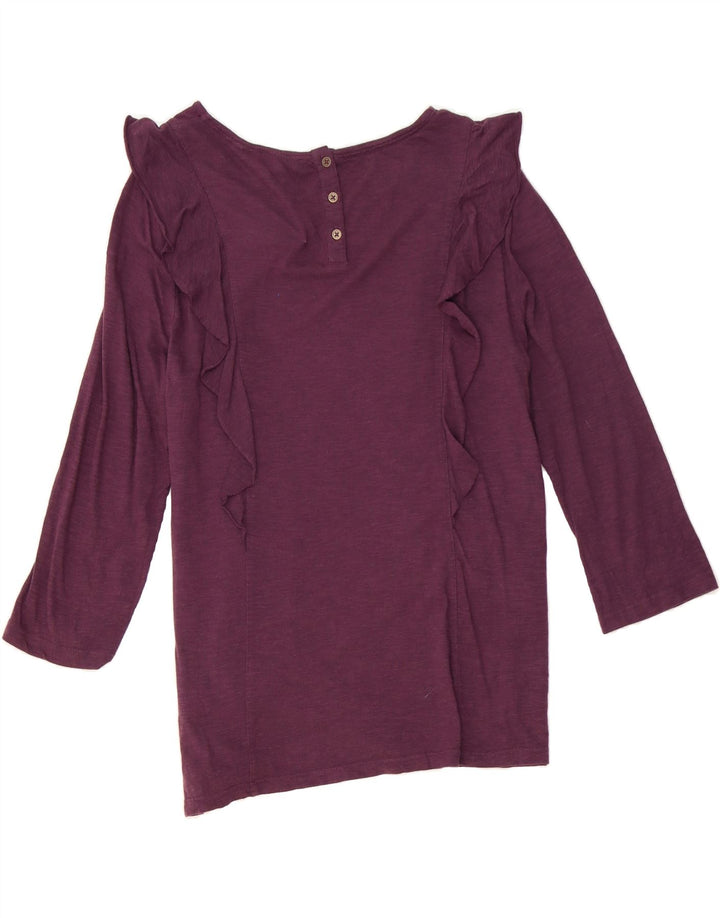 FAT FACE Womens Top Long Sleeve UK 14 Medium  Purple Cotton Vintage Fat Face and Second-Hand Fat Face from Messina Hembry 