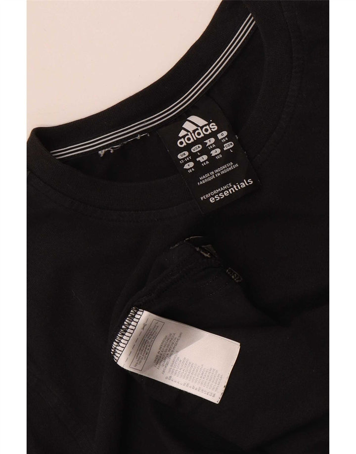 Adidas Jungen Top Langarm 13-14 Jahre Schwarze Baumwolle