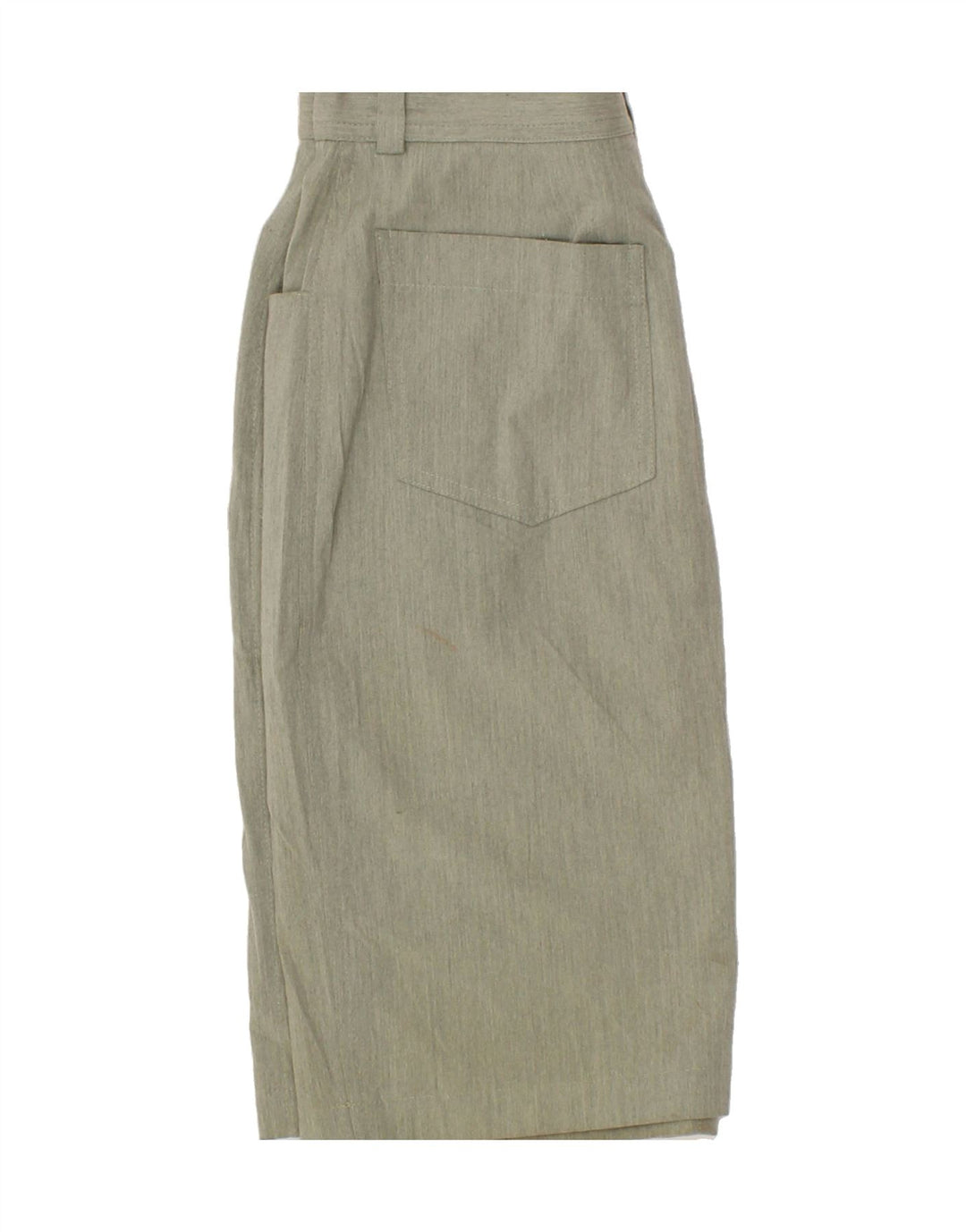 GERANI Womens Midi Skirt IT 42 Medium W26 Grey Cotton Vintage Gerani and Second-Hand Gerani from Messina Hembry 