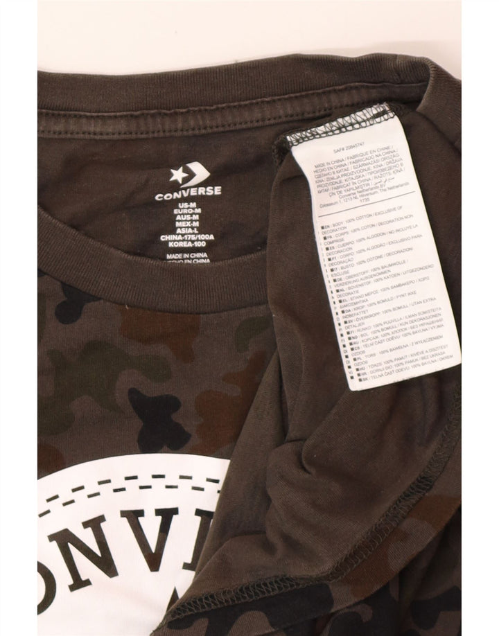 CONVERSE Herren Grafik-T-Shirt-Oberteil Mittelgraue Tarnung