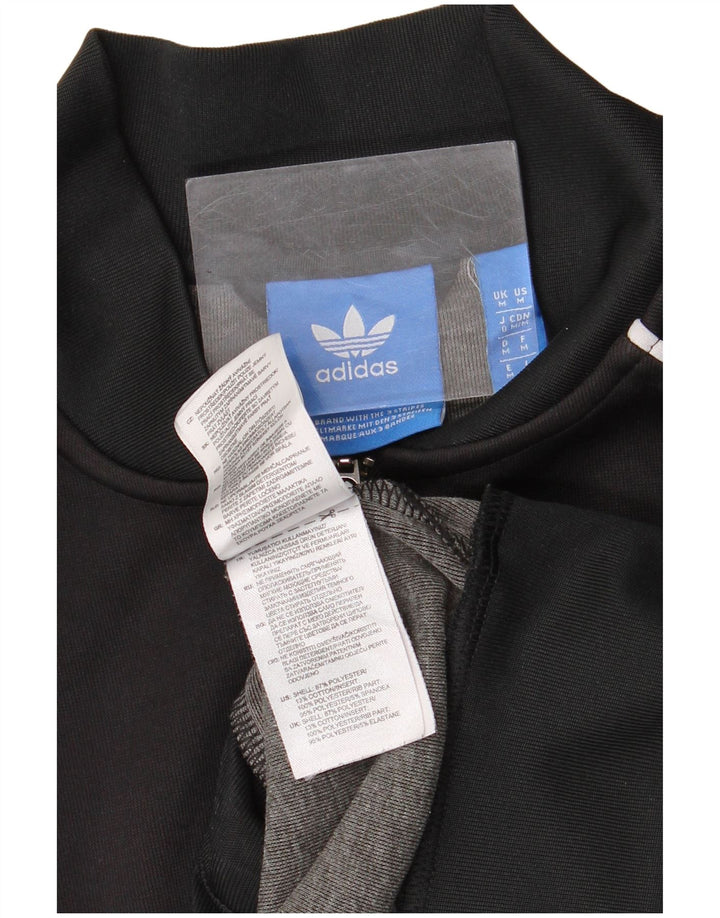 Adidas Herren-Trainingsanzug-Top-Jacke, Mittelschwarzes Colourblock-Polyester