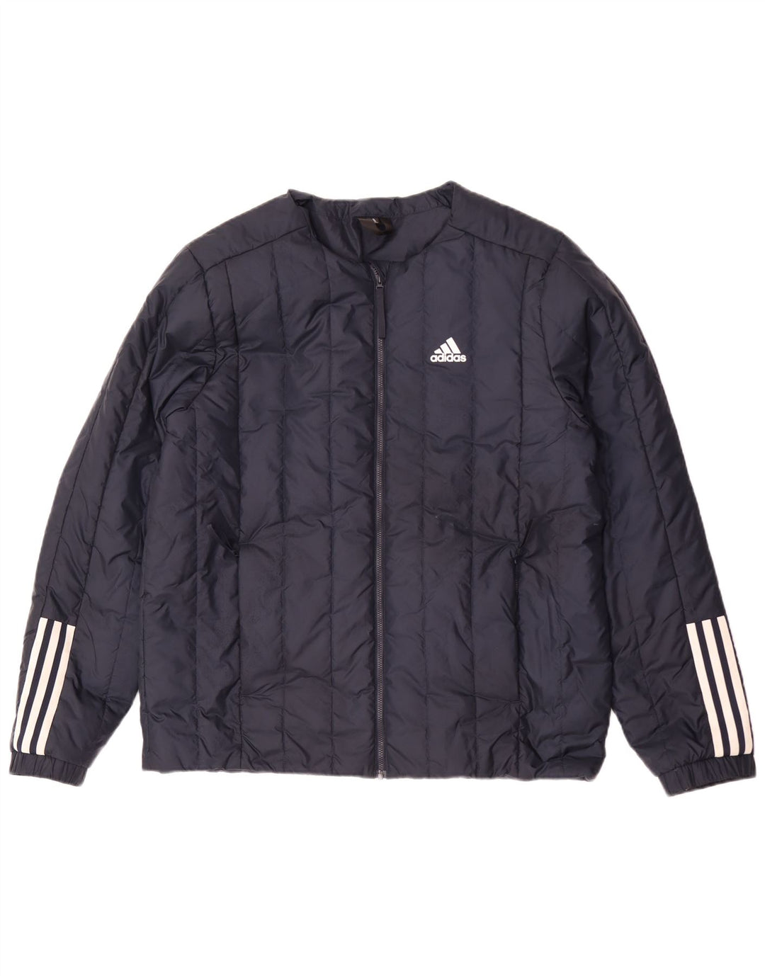Adidas Herren Wattierte Jacke UK 40 Large Marineblau Polyester