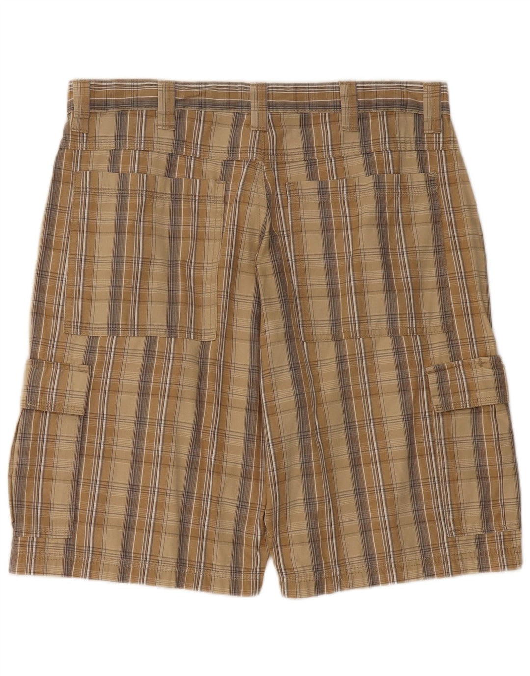 WRANGLER Herren-Cargo-Shorts W34, groß, braun kariert, Baumwolle