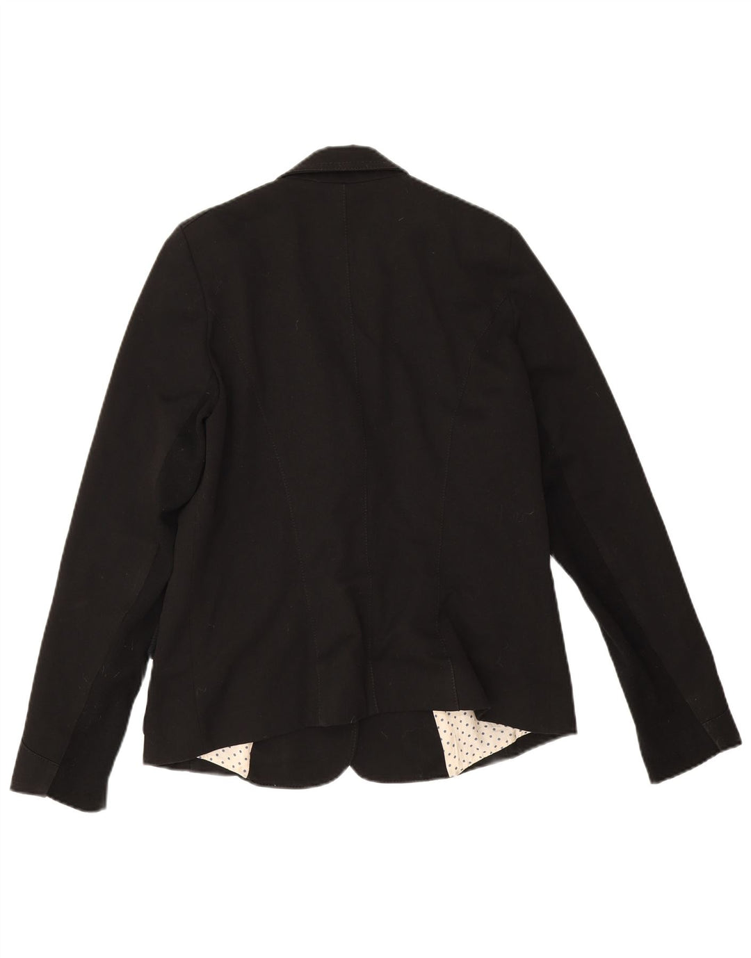 Trussardi Jeans Damen 2-Knopf-Blazerjacke UK 14 Mittelschwarz