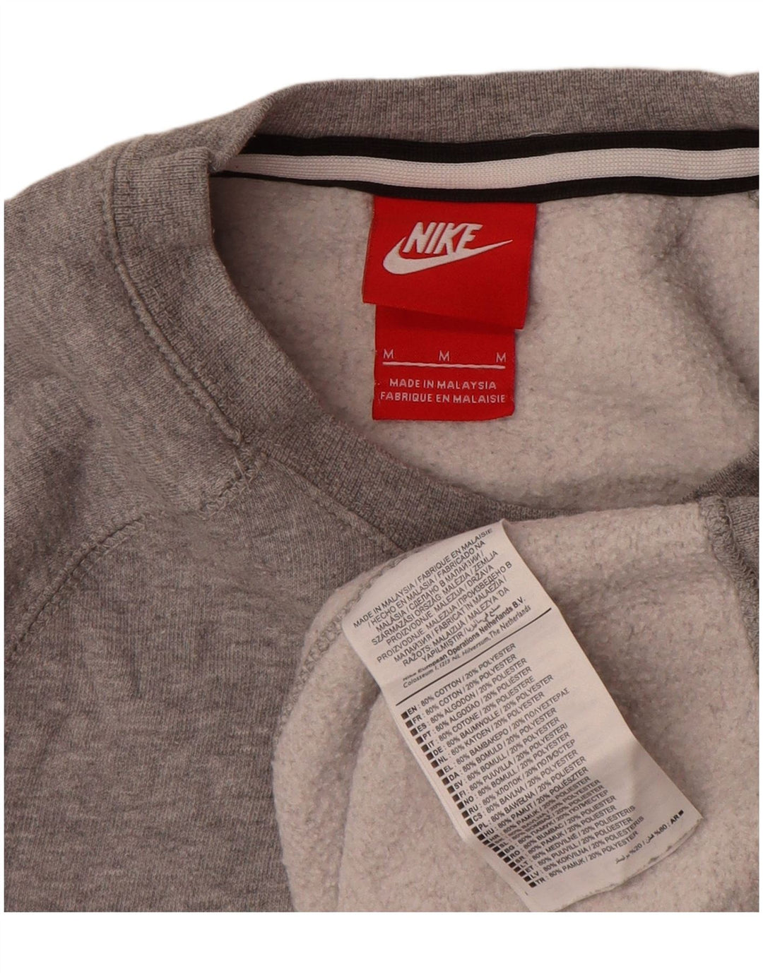 Nike Herren-Sweatshirt mit Grafik, mittelgrau gefleckte Baumwolle
