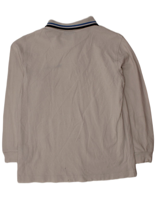 CHAMPION Langarm-Poloshirt für Jungen, 9–10 Jahre, Mittelweiß