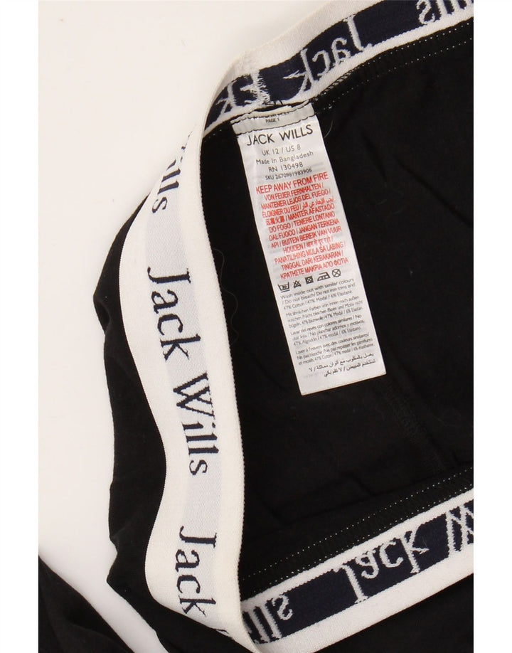 JACK WILLS Damen-Leggings mit Grafik, UK 12, Mittelschwarz, Colourblock-Baumwolle