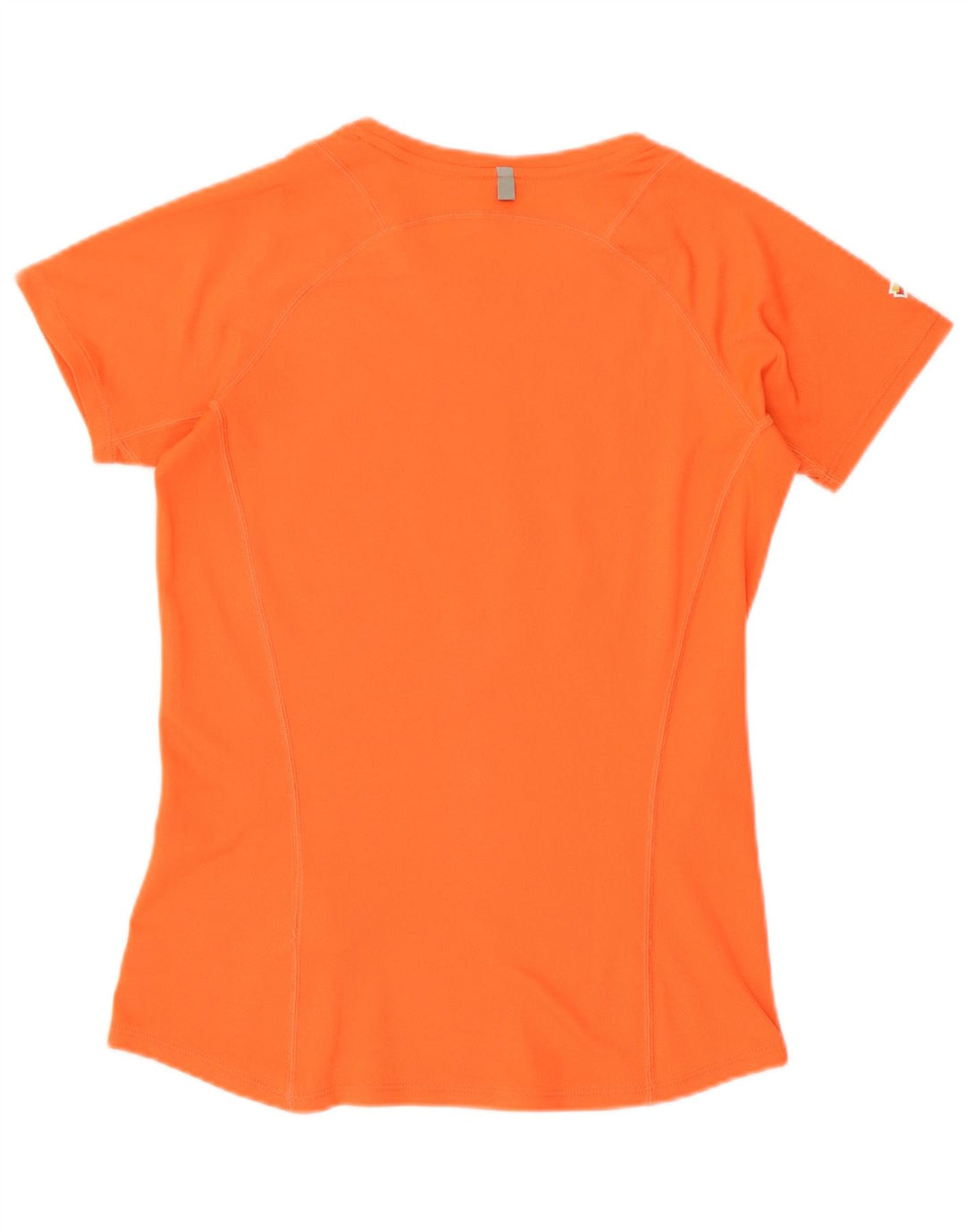 Nike Damen Dri Fit Graphic T-Shirt Top UK 10 Small Orange Polyester
