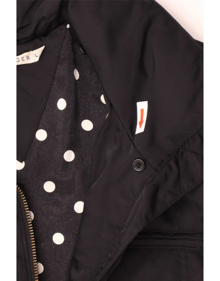 Tommy Hilfiger Damen Wattierte Jacke UK 16 Large Schwarz Nylon
