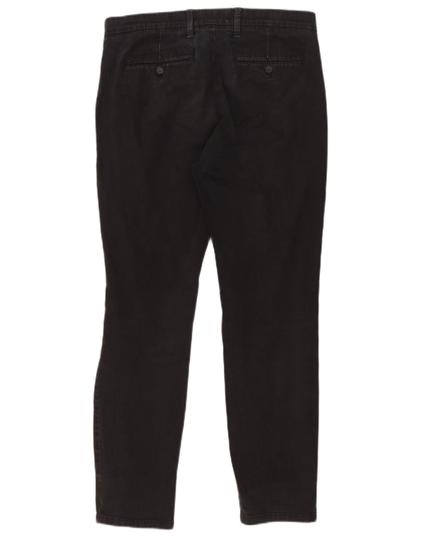Marks & Spencer Herren Slim Fit Chinohose W32 L31 Schwarze Baumwolle