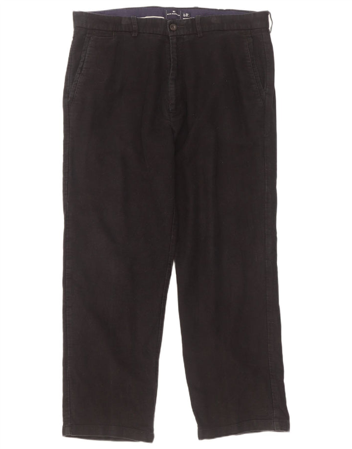 Marks & Spencer Herren Blue Harbour Gerade Chinohose W36 L29 Schwarz
