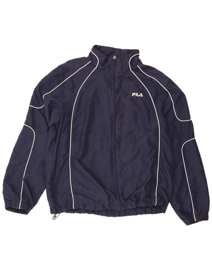 Fila Herren-Regenjacke mit Grafik, UK 42, XL, Marineblau, gestreift, Polyester