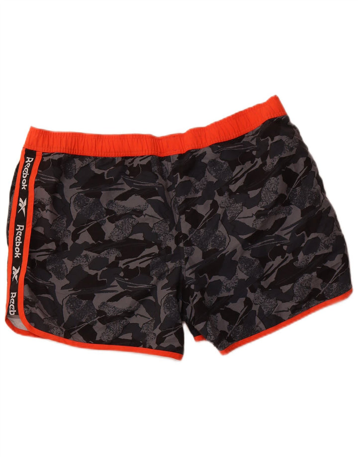 Reebok Herren Badeshorts XL Grau Camouflage Polyester