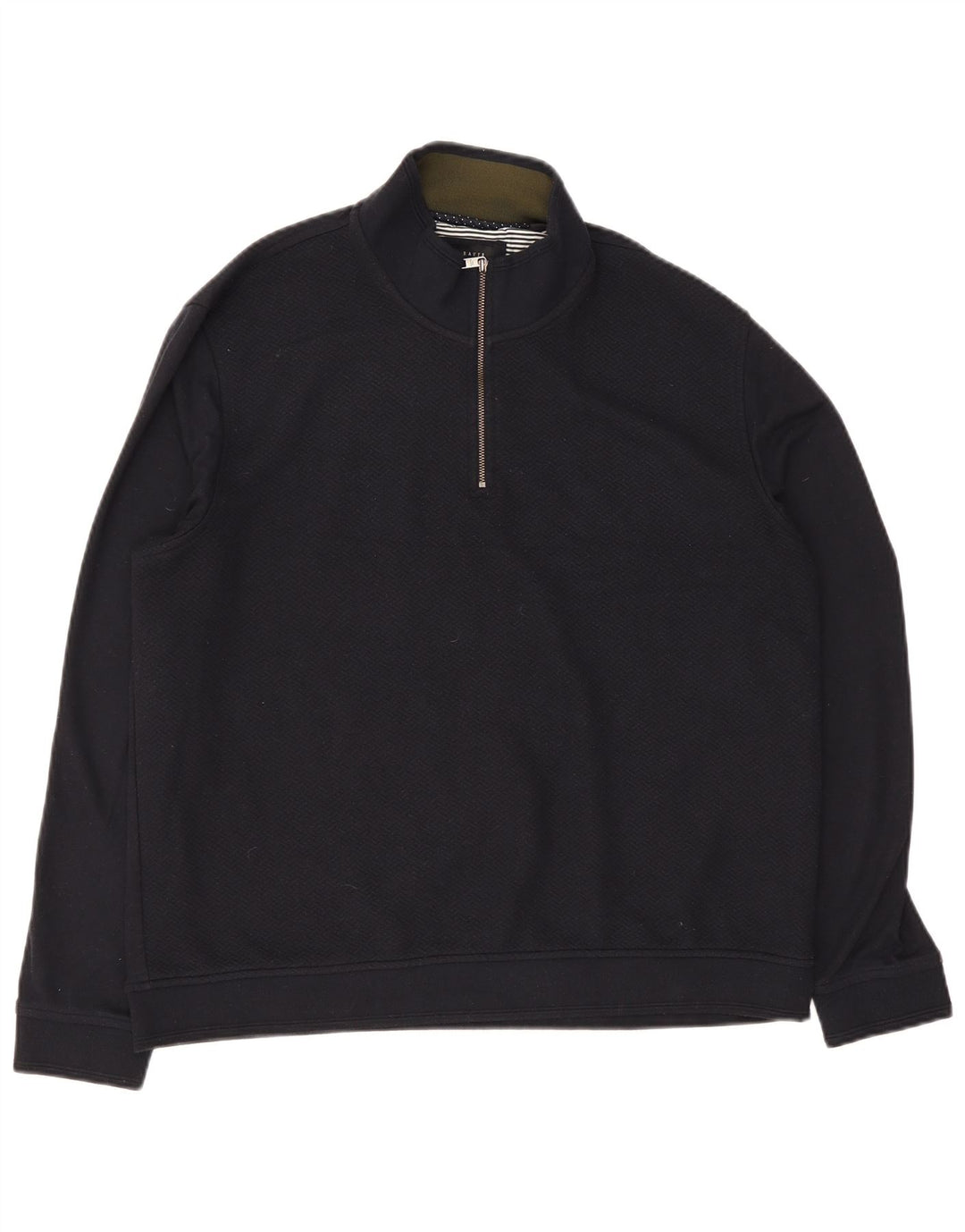 Ted Baker Herren-Pullover mit Reißverschluss am Hals, Größe 6 2XL, Marineblau