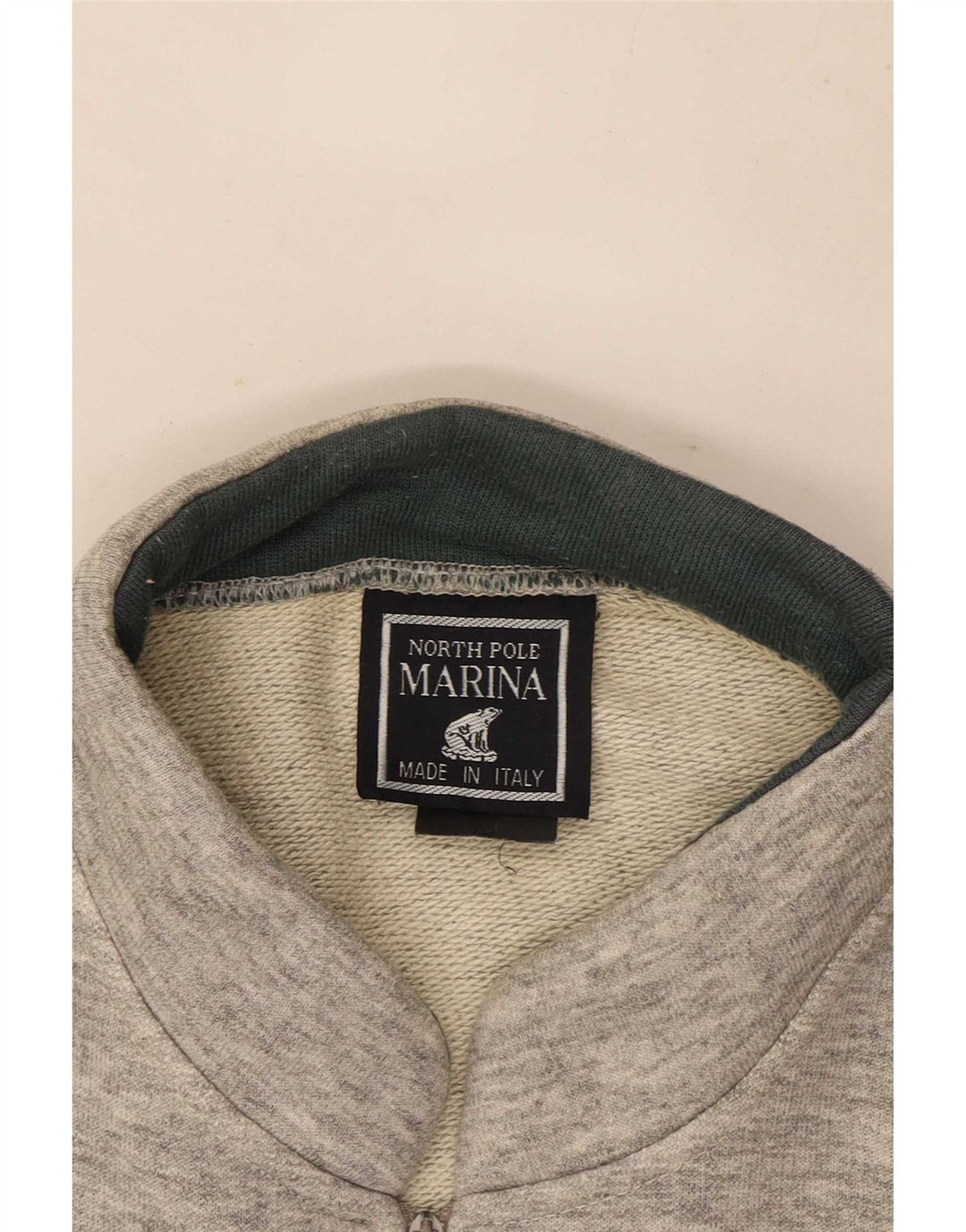 North Pole Herren-Sweatshirt mit Reißverschluss, XL, Grau, Farbblock