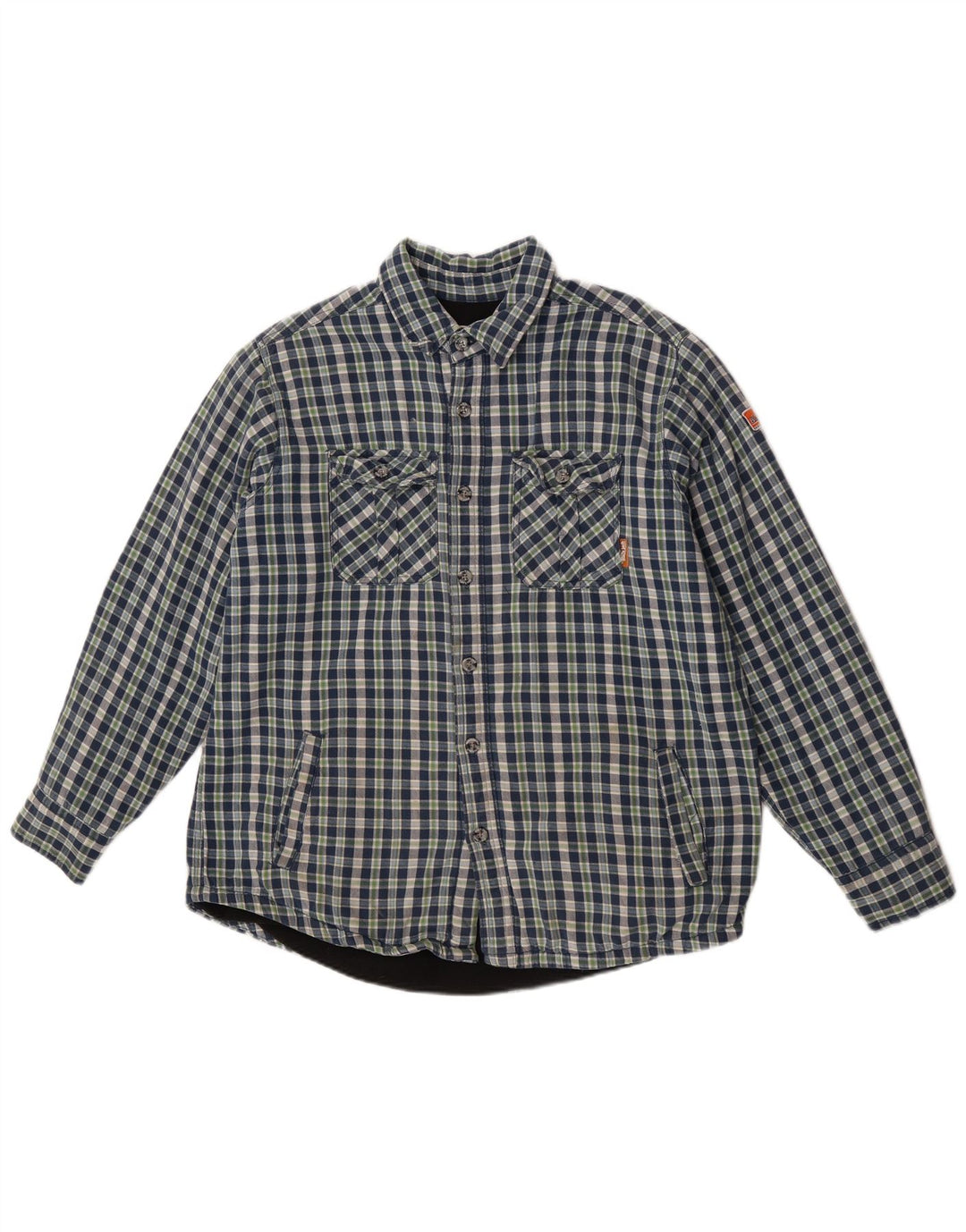 Black Jack Herren-Lumberjack-Flanellhemd, groß, blau kariert, Baumwolle
