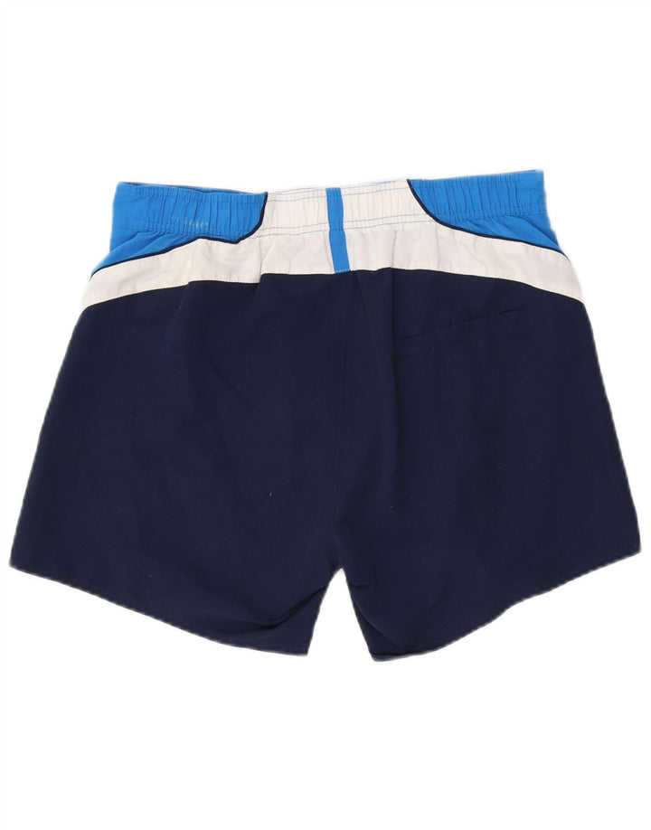 Brugi Herren-Badeshorts aus mittelblauem Colourblock-Polyester