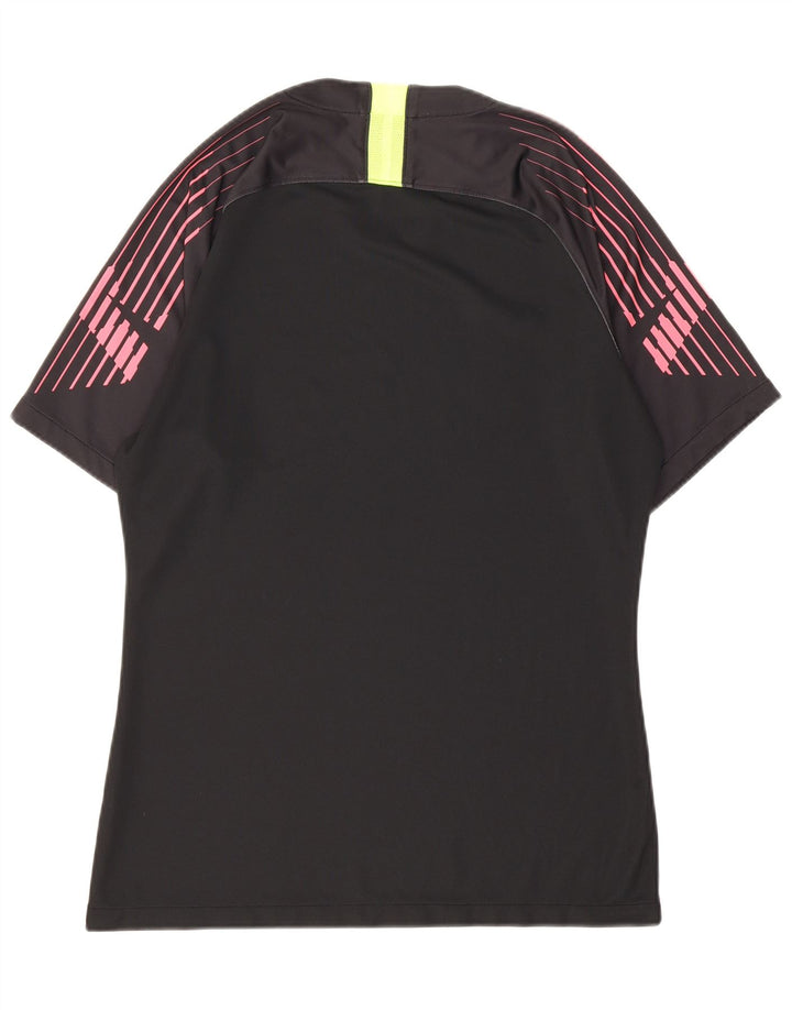 Nike Herren Dri Fit T-Shirt-Oberteil, groß, schwarz gestreift, Polyester