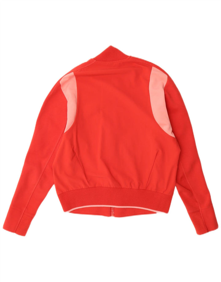 ADIDAS Damen-Trainingsanzug-Top-Jacke, UK 8/10, kleines rotes Colourblock-Nylon