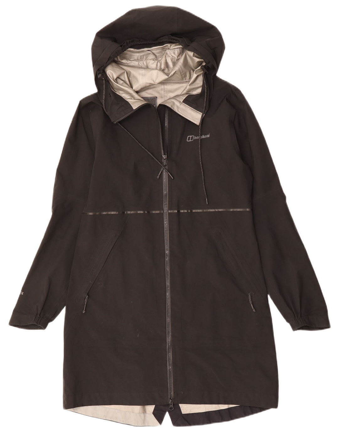 BERGHAUS Damen Gore-Tex Kapuzen-Regenmantel UK 10 Small Schwarz Polyester