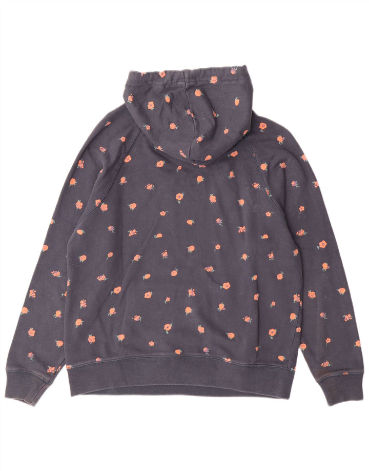 Jack Wills Damen-Pullover mit grafischem Kapuzenpullover, Größe M, Marineblau, Baumwolle, UK 12