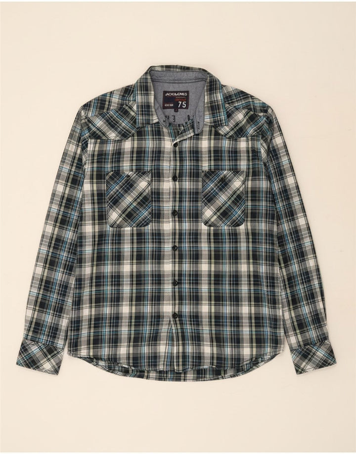 JACK & JONES Mens Graphic Shirt Large Multicoloured Check
