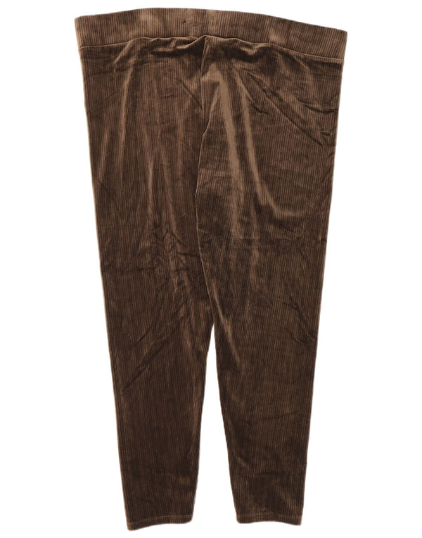 Marks & Spencer Damen Samt-Leggings UK 20 2XL Braun Polyester