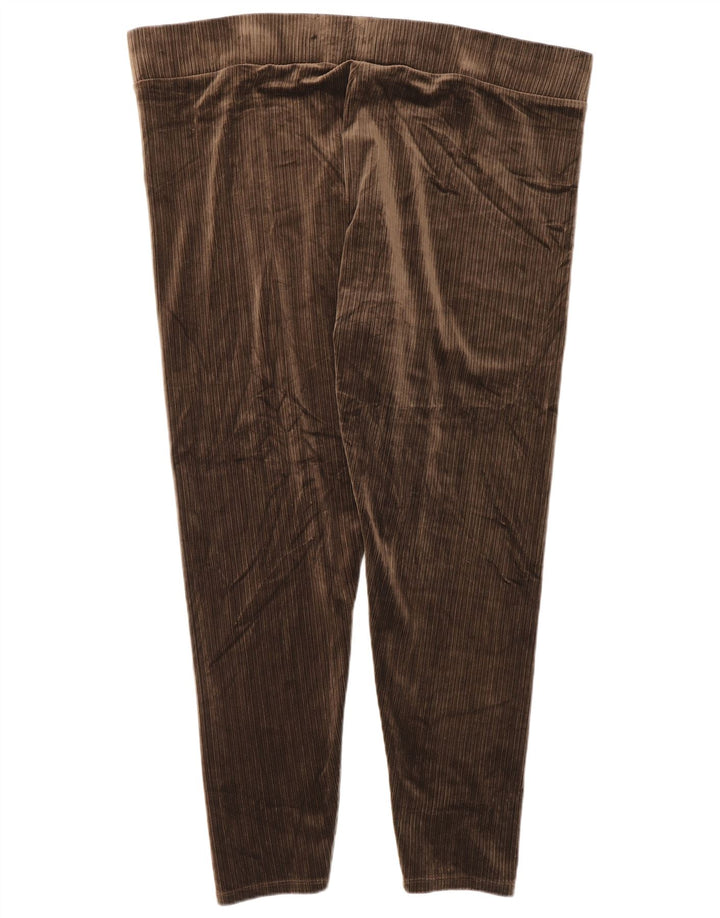 Marks & Spencer Damen Samt-Leggings UK 20 2XL Braun Polyester