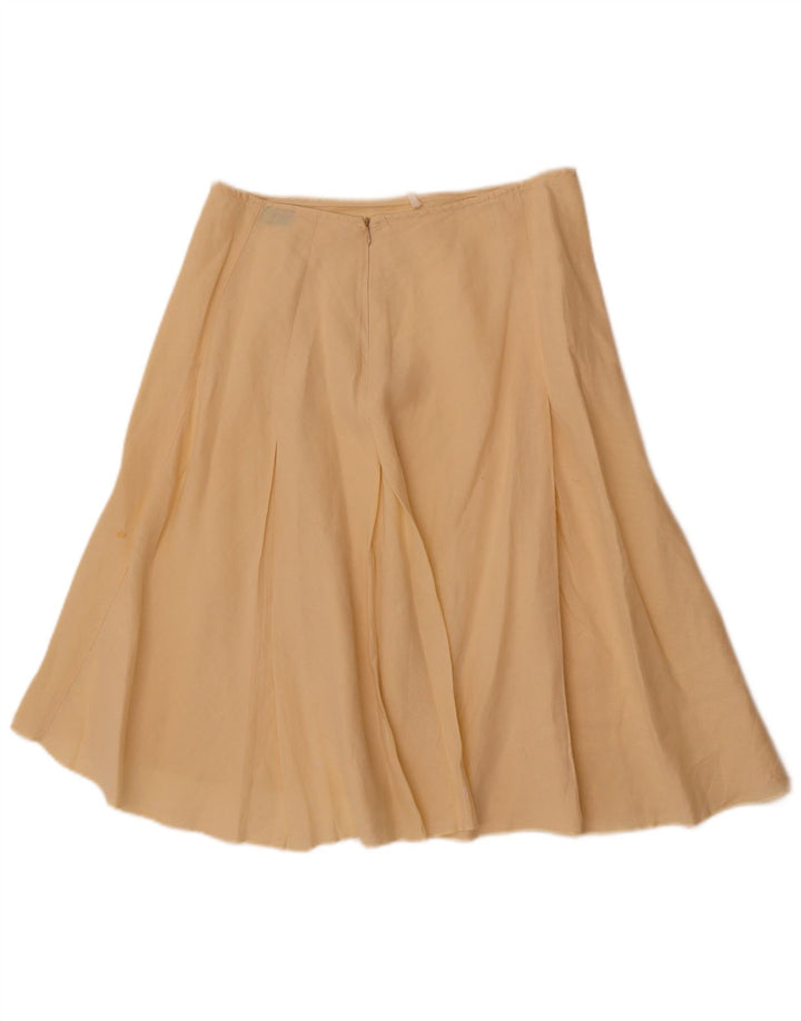 Benetton Damen A-Linien-Rock W28 Mittelgelb