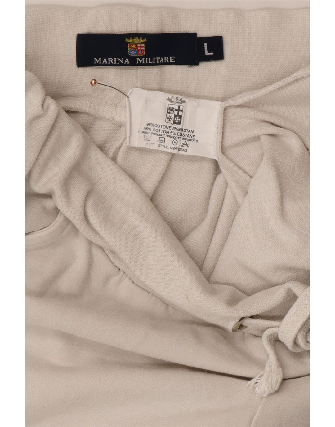 MARINA MILITARE Damen Trainingshose Jogger UK 16 Large Weiß