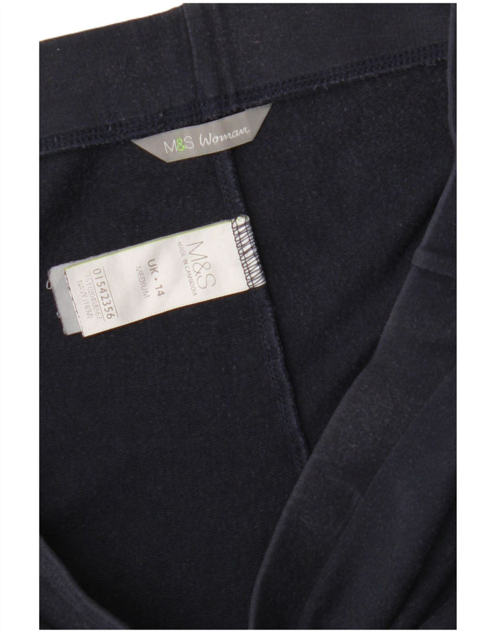 MARKS & SPENCER Damen-Trainingshose, UK 14, Größe L, Marineblau, Baumwolle
