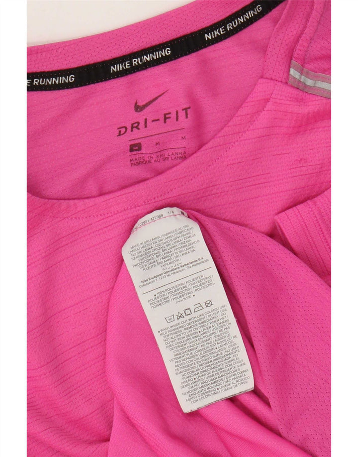 Nike Herren Dri Fit T-Shirt Top Mittelrosa Polyester
