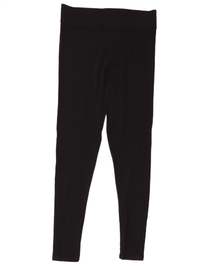 Marks & Spencer Damen Leggings UK 12 Mittelschwarze Baumwolle